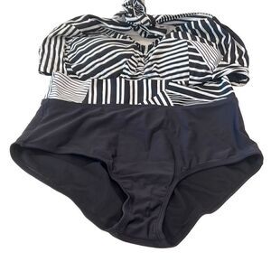 Swimsuits for all Swim Sexy Black & white Bikini Sz.14